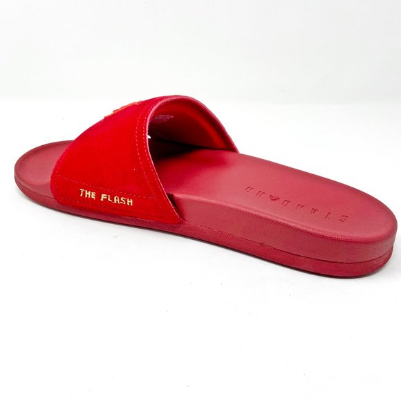 STNDRD Standard Monaco Justice League DC Comics Flash Red Mens Slide Sandals - Picture 3 of 5